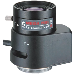 Tantos TSi-L2812D 2-х мегапиксельный вариофокальный объектив с ИК коррекцией и автодиафрагмой с фокусным расстоянием 2.8-12 мм