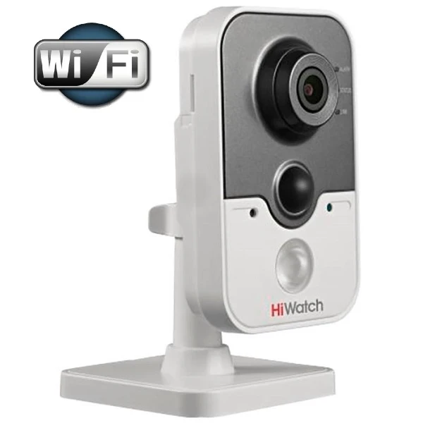 HiWatch DS-I114W (6 mm) Компактная IP-видеокамера с ИК-подсветкой до 10м и Wi-Fi (1 Mp)